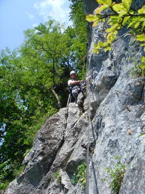 Die letzten Meter am griffigen Felsen