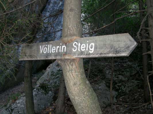 Schild Völlerin Steig