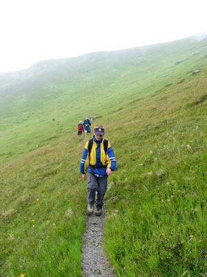 Lange Querung am Berghang