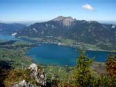 Herrlicher Ausblick zum Wolfgangsee mit Schafberg